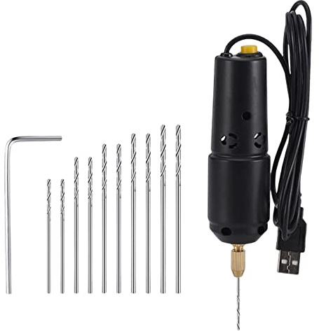 Mini taladro eléctrico portátil para manualidades de resina epoxi sin piezas