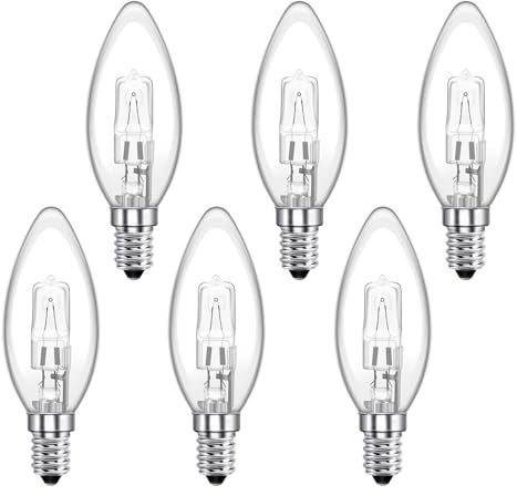 SCNNC Kerzenbirnen C35 E14 28 W Dimmbar 230V Warmweiß 2700K, Klar C35 E14 Kerzenlampe für Kronleuchter, Wandleuchten, Kristall Licht, 6 Stück