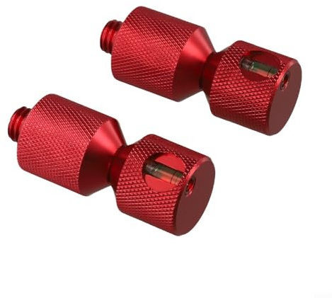 Perno di allineamento della flangia, strumento di posizionamento del tubo a due fori in alluminio 6061 con livello integrato, per flange ASME da 150 libbre da 1/2 a 14 (RED2PCS)