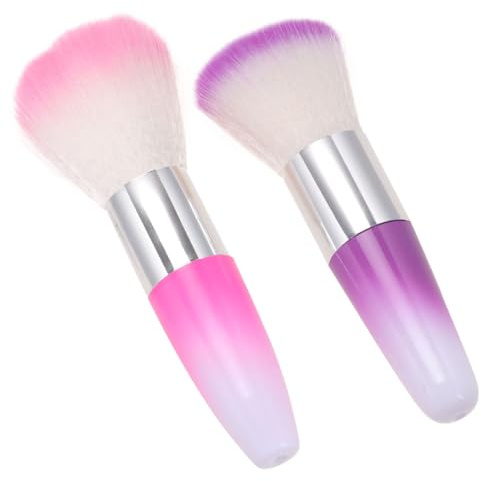 iplusmile 2 Stück Nylon Nagelbürsten zur Staubentfernung für Acryl Nägel Weiche Selbstgemacht Maniküre Pinsel für Professionelle Nagelkunst und Persönliche Anwendung Zuhause
