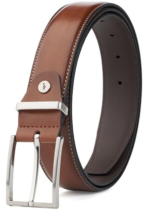 FENIX LAS VEGAS Gürtel Herren Leder Ledergürtel Herren mit Schnalle Verstellbarer Ledergürtel Gürtel Herren Schwarz Braun Cognac Braun Dunkelbraun Dunkelblau