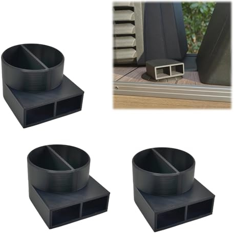 3 Stücks Luftausströmer für Truma Heizung, 3D Druck Luftausströmer Wohnmobil, Luftlenker Aufsatz Passend für Truma & Webasto Heizung, 90° Luftstrom Umlenker, 55mm, Wohnmobil Zubehör RV (Schwarz)