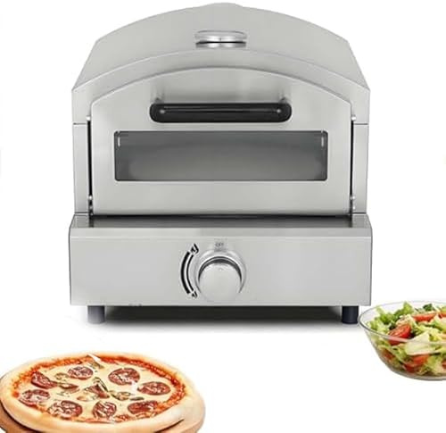 Four à Pizza Professionnel,Appareil à Pizza De Comptoir,Température Réglables,Chauffage Rapide Et économe En énergie,Ouvertures De Ventilation Des Deux Côtés,Pour Pizzas Grillées GasPizzaOven
