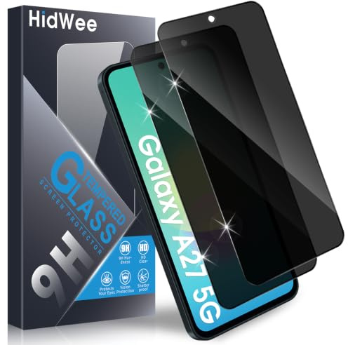HidWee Privacy Vetro Temperato Compatibile con Samsung Galaxy A27 5G Anti-Spy Pellicola Protettiva, 2 Pezzi 9H Durezza Protezione Privacy Schermo, Anti-Graffio Screen Protector