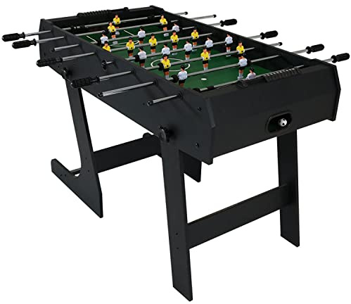 Sunnydaze 48-Inch Foldable Foosball Table - Indoor Game Table for Kids with Hollow Metal Rods, 2 Balls, Score Keeper