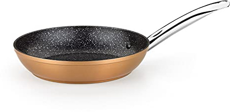 Monix Cooper | Sartén 26 cm, Aluminio Forjado, con Antiadherente | Aluminio Forjado, con Antiadherente con partículas de Titanio, aptas para Todo Tipo de cocinas, Color Cobre
