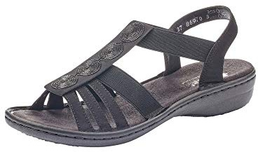 Rieker dam vår/sommar 60870 sandaler, svart, 42 EU