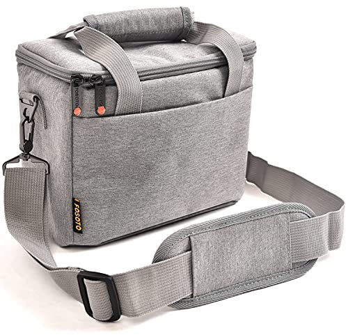FOSOTO Waterproof Shockproof Camera Bag - DSLR Shoulder Bag & Mirrorless Case with Rain Cover, Compact Travel Crossbody Camera Insert Bag Case for Canon Nikon Sony Cameras