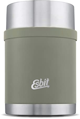 Esbit termobehållare sculptor för mat – varmhållningsbehållare 750 ml i stengrå – tillverkad av rostfritt stål för varm och kall mat