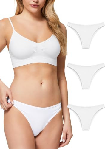 POMPEA Slip Mini My Skin, Intimo Donna, Bianco (White), 44 confezione da 3