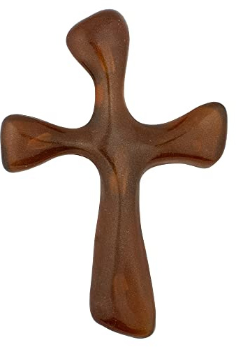VILLAGE GIFT IMPORTERS One Day at a Time Handheld Cross - Courage and Peace Cross for Clutching, Praying, and Comforting (One Pack)