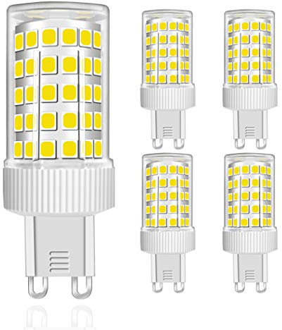 G9 LED Lampe 10W, Kaltesweiß 6000K, Kein Flimmern, 800lm Entspricht 80W Halogen Leuchtmittel, Keramiksockel, Mini Glühbirne Mit 86-LED SMD2835, AC220-240V, Nicht Dimmbar, Φ22*58mm, 4er-Pack