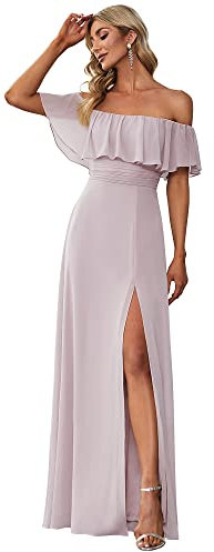 Ever-Pretty Fendue Robe de Demoiselle d'honneur Soirée Femme Longue Cérémonie Lilas 58