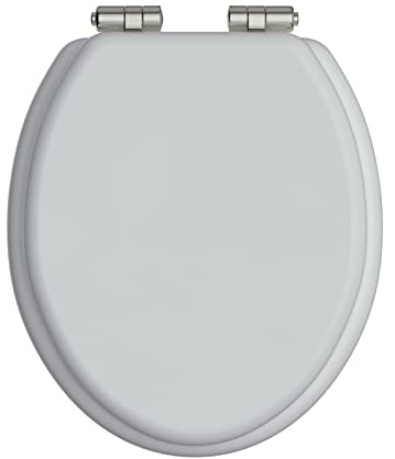 Abattant WC Heritage blanc brillant avec charnières dorées vintage