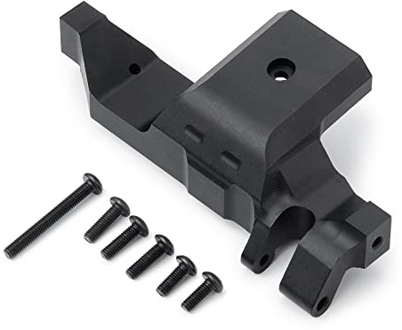 RCLIONS Aluminum Alloy Motor Mount Base Bracket for TRX4 T4 1/10 RC Crawler Car Upgrades Parts (Black)