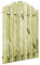 CIADAZ Portail de jardin, porte de jardin, porte de clôture, porte de clôture, portail battant, porte de jardin, en pin imprégné 100 x 125 cm