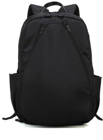 Hixingo Tennisrucksack für Damen und Herren, Tennisschläger Rucksack mit Schuhfach Große Kapazität Sportrucksack für Tennisschläger, Badmintonschläger und Basketbälle (45x31x20cm,Schwarz)