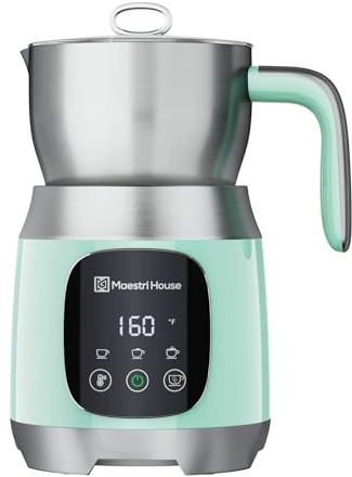Maestri House Milk Frother, 21OZ Variable Temp and Froth Thickness Milk Frother and Steamer, Smart Touch Control Milk Warmer, Dishwasher Safe, Memory Function for Latte Cappuccino Hot Chocolate