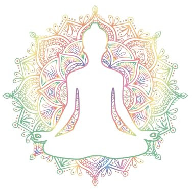 PLIGREAT Calcomanía de pared colorida de yoga mandala Buda Pegatina de pared extraíble para dormitorio Sala de estar Fondo de estudio de yoga DIY Decoración de mural de pared bohemia