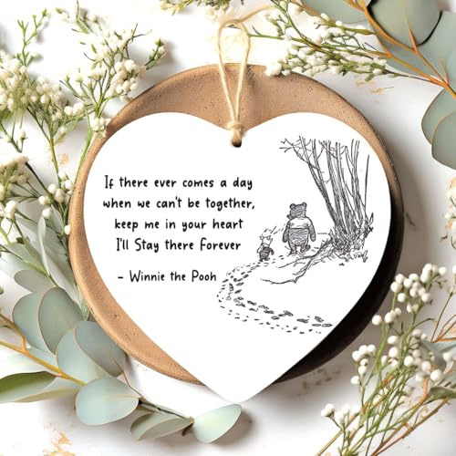Winnie the Pooh Gift, If ever there comes a day, Winnie the Pooh friend Gift, How Lucky I am, Sympathy Gift, Friendship Ornament