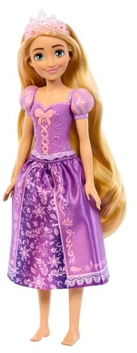 Mattel Disney Princess Spielzeuge, singende Rapunzel-Modepuppe, singt Wann fängt mein Leben an?“ in 4 Sprachen: Englisch, Französisch, Deutsch, Italienisch aus Disneys Rapunzel Neu verföhnt“, JDC24
