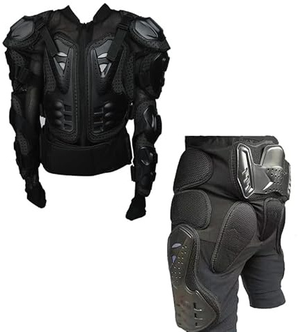 Generisch Full Body Armor Schutzjacke Pro Street Sport Motocross ATV MTB Racing Shirt Jacke – Erwachsene Brust Rücken Schutz Hose enthalten