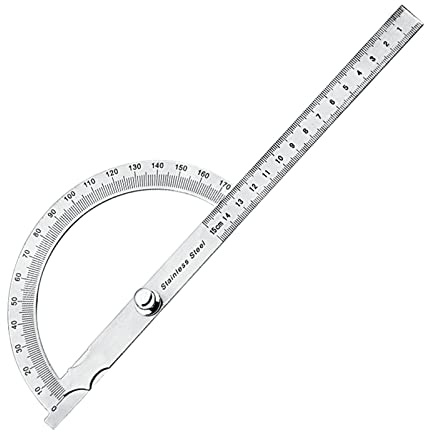 In acciaio inox angolo goniometro cercatore righello angolo 0-180 gradi per la lavorazione del legno angolo strumento di misura regola del cercatore di angolo