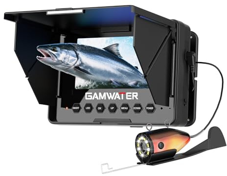 Underwater Fishing Camera, 4.3 Inch LCD Monitor with Infrared Night Vision Light, Portable Fish Finder with 15M Cable，8500mAH Battery, and Upgraded HD Lens for Ice Lake Boat Kayak Fishing,