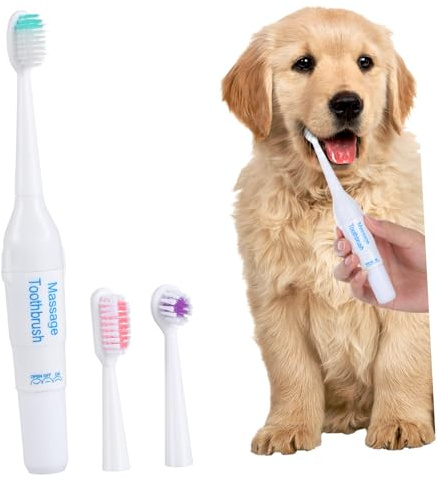 Toyvian Schall Zahnbürste für Hunde Professionelle Elektrische Zahnbürste für Haustiere Sicher und Sanft zu Zähnen und Zahnfleisch Leicht und Tragbar Zufällige Farbe