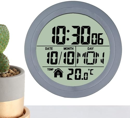 Uhr Für Badezimmer - Saugnapf Digitale Badezimmer Dekoration - LCD Display Zimmer Deko Dusche Accessoires Für Erwachsene Kinder Apartment Wohnung Schlafzimmer Wohnzimmer - Für Zuhause Wohnung Büro Wel