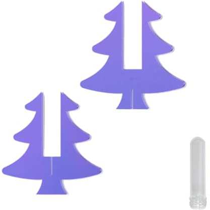 AOOOWER Arbres de Noël artificiels en acrylique - Décoration de table pour espaces de travail, salle de classe, fête, vacances, plante de Noël