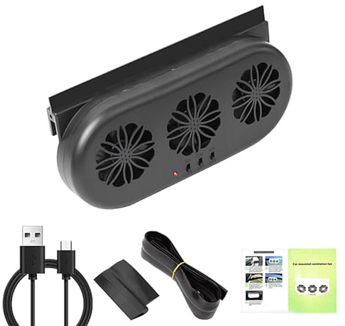 Solar Powered Car Air Extractor: Automatic Ventilation, Energy Saving Air Circulation, Efficient Design | Compact Cooling Fan For Trucks, Rec Vehicles