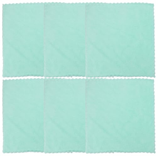 GARVALON 6pcs Coral Fleece Face Washcloths 30x30cm Soft Reusable Makeup Remover Towels for Bathroom and ’ Facial Care