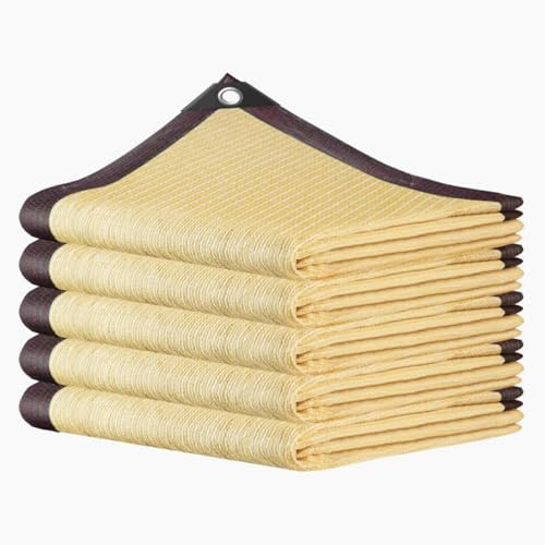 Toldo de malla de jardín con ojales para protección solar al aire libre, ideal para patio, invernadero, piscina, coche, gallinero