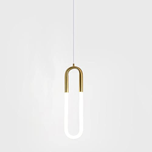 CNCNSH LED-Pendelleuchte, Kücheninsel, 1 Ring, Hängeleuchte, verstellbar, oval, für Wohnzimmer, Schlafzimmer, 3000 K, 24 W, Times