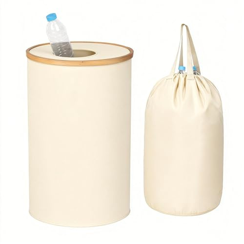 Relaxdays Contenitore per Bottiglie vuote 100 l, Sacco Lavabile, HD: 75x40 cm, con Coperchio, Oxford, Colore