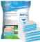 GQC Premium Vacuum Storage Bags. 80% More Storage!Vacuum bags clothes for Travel! Double-Zip Seal and Triple Seal Turbo-Valve for Max Space Saving