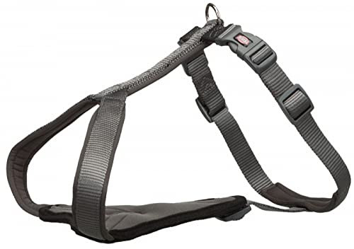 Trixie Premium Y-Hundegeschirr, Grau (Graphite), M/L