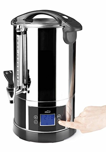 Lacor 69472 - Dispensador eléctrico para agua, café y té; Acero Inoxidable | En acero inoxidable, dosifica de forma limpia y cómoda; ideal para cocina profesional y uso diario en casa, para el día a día