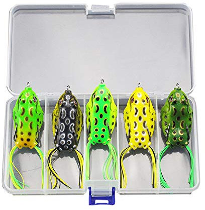 Xersex 5 Teile/Schachtel Weichen Frosch Angeln Lockt Doppel Haken 5g 8g 12g Soft Tube Köder Kunstköder(F)