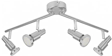 LEDVANCE LED Spotlight, 4-flammiger hochwertiger Spotstrahler aus Aluminium, geeignet für Wand und Decke Innen, austauschbare GU10-Leuchtmittel enthalten, Warmweiß (2700K), 3W, LED SPOT GU10 4x3W