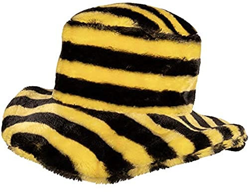 Boland 36050 - Hut Biene, Gelb-Schwarz, Plüschhut für Faschingskostüme, Karneval, Mottoparty