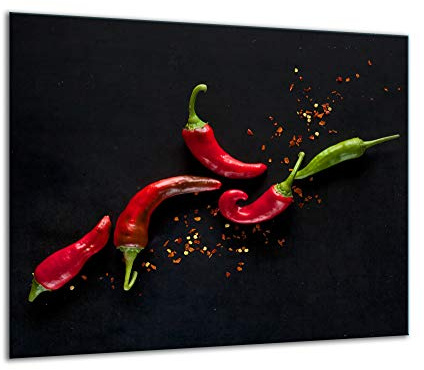 TMK ArtDeko Herdabdeckplatte 1 Teilig 60x52 cm - Spritzschutz Herdabdeckung – Herdschutz aus Sicherheitsglas – Robust, Hygienisch & Rutschfest– Schutz für Induktion, Ceran, Gas & Elektro