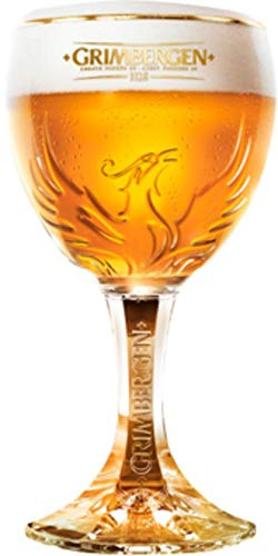 New Grimbergen Beer Chalice Glass 33cl Official Glass for Drinking Grimbergen Rouge, Blonde, Double, Triple