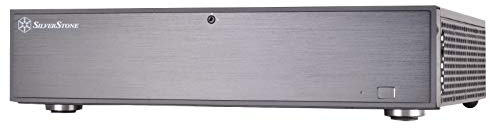 Silverstone SST-ML04B-C - Carcasa de Ordenador silenciosa Milo Slim HTPC Micro ATX, Conector USB Tipo C en el Puerto de E/S, Negro