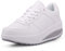 WYSFLY Zapatos de Plataforma de Cuero de imitación de tacón de cuña de Las Mujeres Zapatos de Plataforma de Cuero sintético Zapatos para Caminar con Suela Rocker Blanco 38 EU
