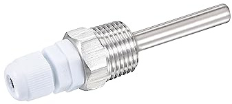 sourcing map 8mm Diamètre G1/2 Puits Thermométrique Acier Inox 304 50mm L | Sans Soudure pour Bière Fermenteur
