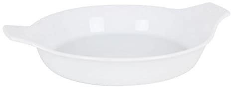 BigBuy Home Fuente, de Cocina, de Porcelana, Color Blanco, ø 22 x 4 centímetros (Referencia: S2208536)
