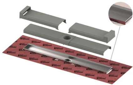 TECEdrainline Duschrinne Evo, 700 mm wandbündig, befestigte Dichtmanschette 600703