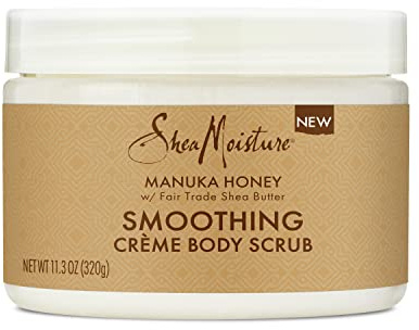 SheaMoisture Smoothing Body Scrub Manuka Honey To Reduce Rough Skin Exfoliating Body Scrub with Fair Trade Shea Butter 11.3 oz